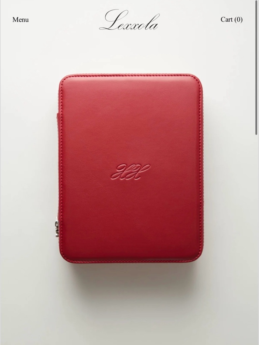 NEW Lexxola Luxe Red Leather Travel Sunglasses Eyeglass Case